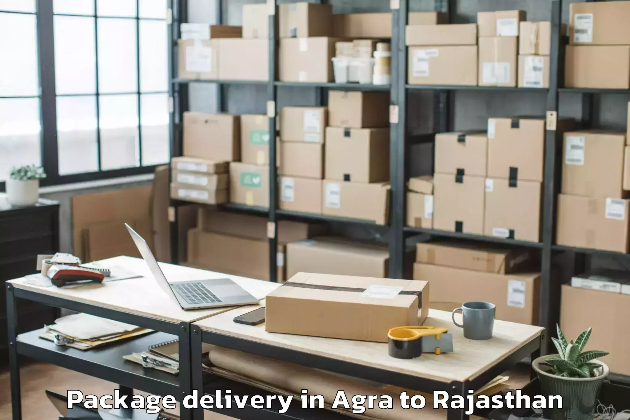 Easy Agra to Civil Airport Raj Package Delivery Booking